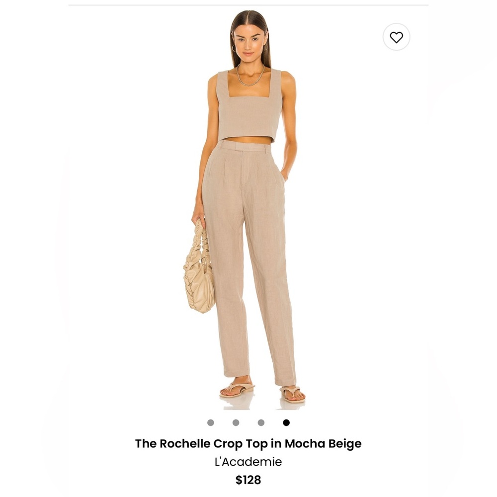 Mocha beige linen set by L’academie